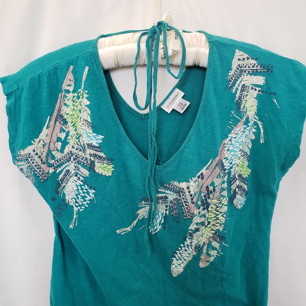 Teal Motherhood Maternity Tee